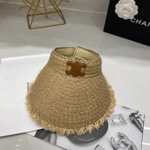 CELINE TRIOMPHE HAT IN STRAW NATURAL