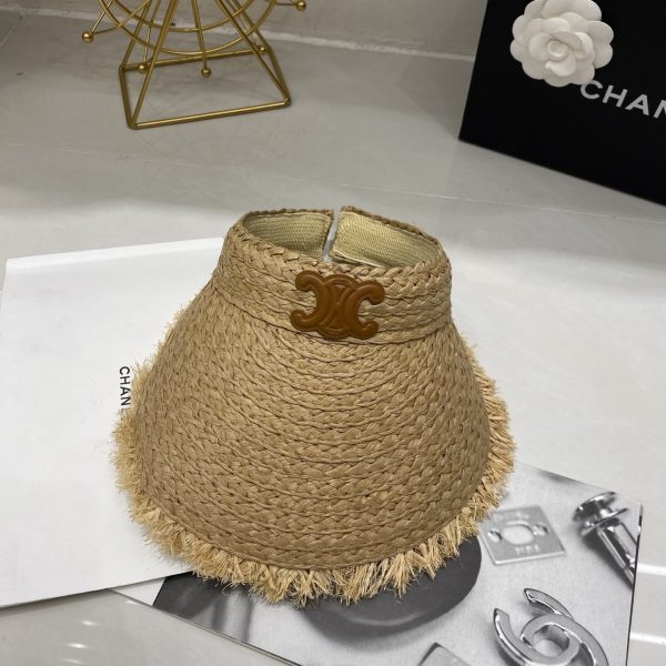CELINE TRIOMPHE HAT IN STRAW NATURAL