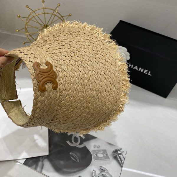 CELINE TRIOMPHE HAT IN STRAW NATURAL