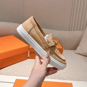 HERMES GAME SLIP ON SNEAKER BEIGE PERLINO H242191Z DI355