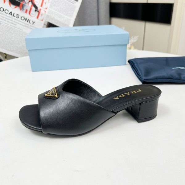 PRADA PADDED NAPPA LEATHER SANDALS BLACK 1XX711 2DL8 F0002 F A035