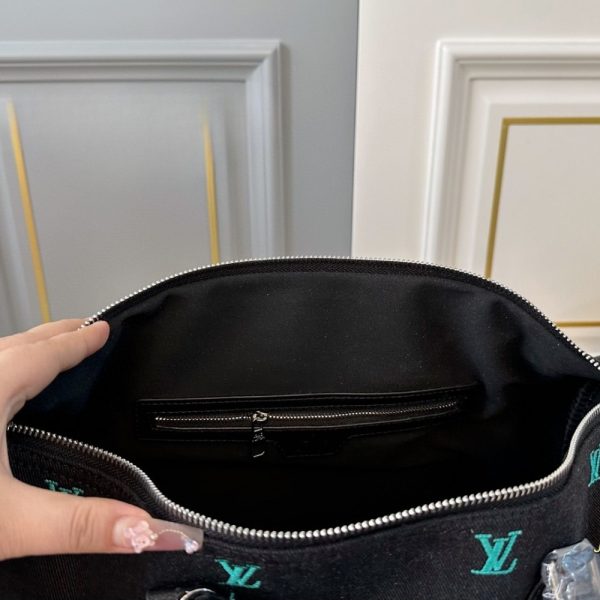 LOUIS VUITTON KEEPALL BANDOULIÈRE BLUE DENIM 40CM