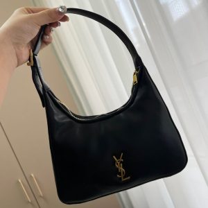 SAINT LAURENT CALYPSO MINI HOBO BAG BLACK 21CM 791484AACX71000