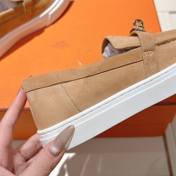 HERMES GAME SLIP ON SNEAKER BEIGE PERLINO H242191Z DI355