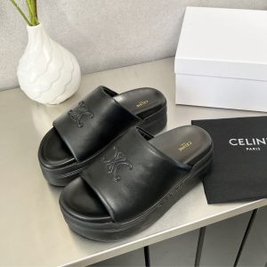 CELINE BLOCK SLIDE WITH TRIOMPHE BLACK 360435129C 38NO
