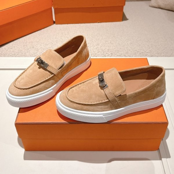 HERMES GAME SLIP ON SNEAKER BEIGE PERLINO H242191Z DI355