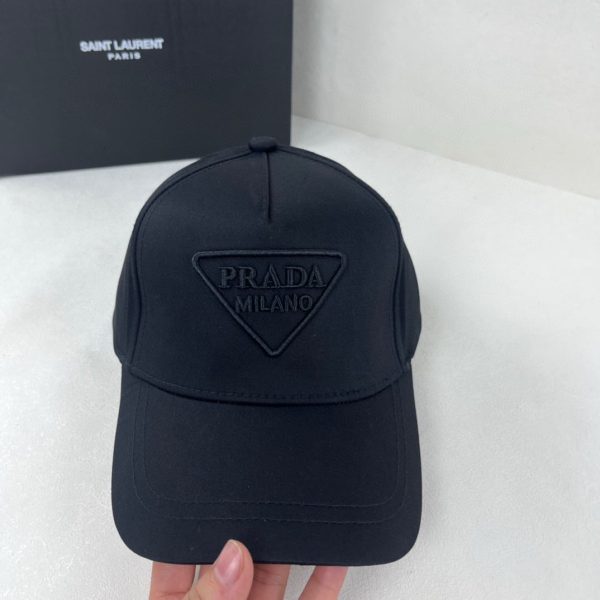 PRADA DRILL BASEBALL CAP BLACK 1HC179 2FMB F0002