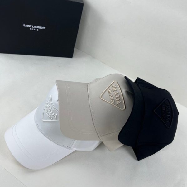 PRADA DRILL BASEBALL CAP BEIGE