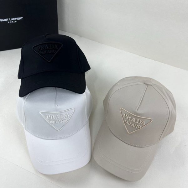 PRADA DRILL BASEBALL CAP BEIGE