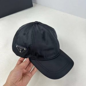 PRADA RE NYLON BASEBALL CAP BLACK 2HC274 2DMI F0002