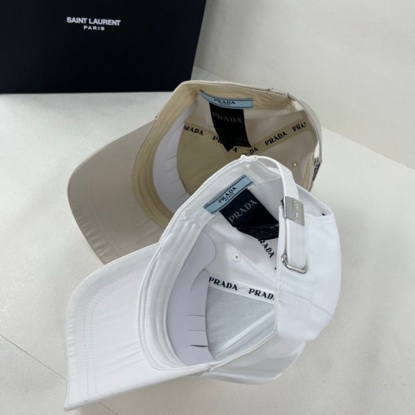 PRADA DRILL BASEBALL CAP WHITE