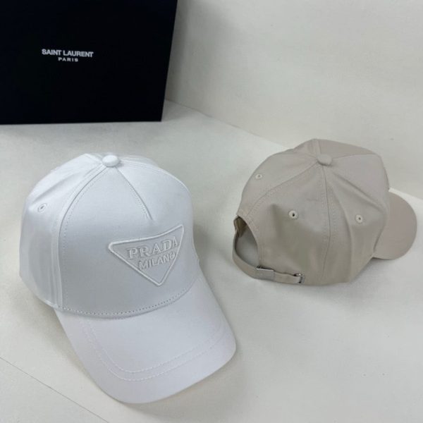 PRADA DRILL BASEBALL CAP WHITE