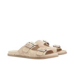 GUCCI WOMEN’S SLIDE SANDAL OATMEAL 816380 AADUO 9511