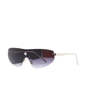 LOUIS VUITTON CYCLONE MASK SUNGLASSES PURPLE WITH SILVER