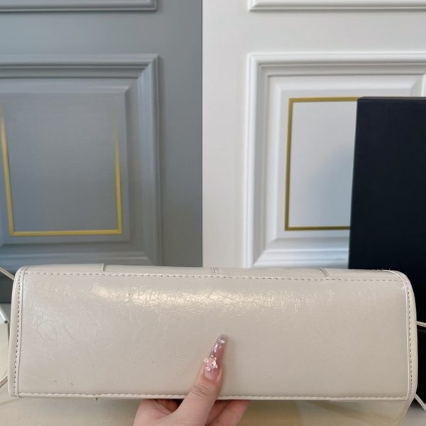 PRADA BONNIE MEDIUM LEATHER HANDBAG WHITE 32CM 1BA426 2CYR F0PG7 V MOO
