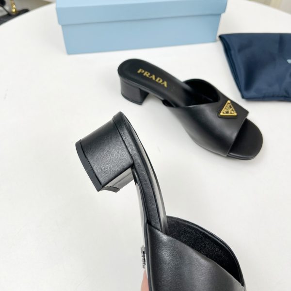 PRADA PADDED NAPPA LEATHER SANDALS BLACK 1XX711 2DL8 F0002 F A035