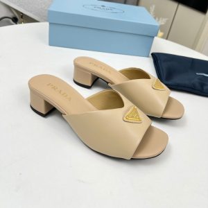 PRADA PADDED NAPPA LEATHER SANDALS BEIGE 1XX711 2DL8 F0036 F A035