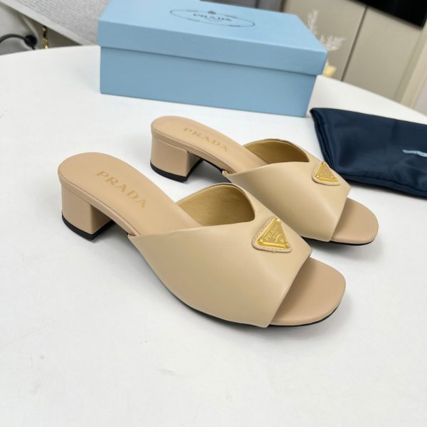 PRADA PADDED NAPPA LEATHER SANDALS BEIGE 1XX711 2DL8 F0036 F A035