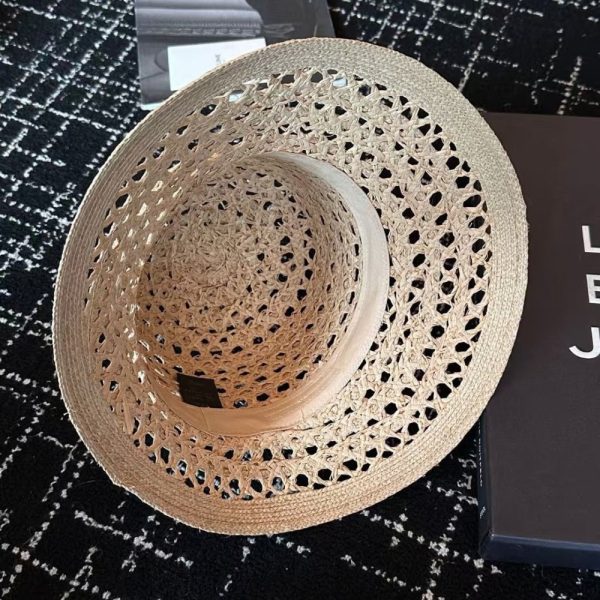 CELINE TRIOMPHE RAFFIA BUCKET HAT NATURAL