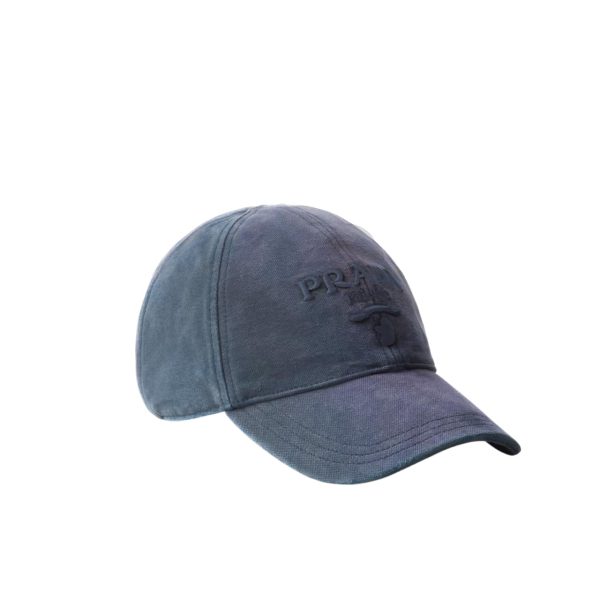 PRADA CANVAS BASEBALL CAP BALTIC BLUE 1HC274 2C1S F0216