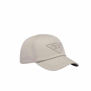 PRADA DRILL BASEBALL CAP BEIGE