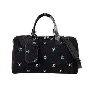 LOUIS VUITTON KEEPALL BANDOULIÈRE BLUE DENIM 40CM