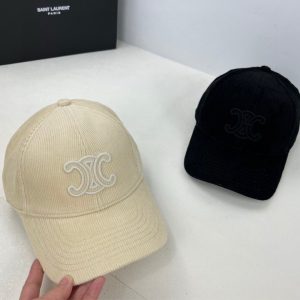 CELINE TRIOMPHE BASEBALL CAP IN CORDUROY CREME 2AUG4109V 12CR