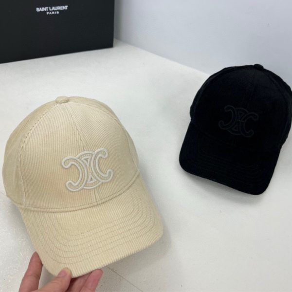 CELINE TRIOMPHE BASEBALL CAP IN CORDUROY CREME 2AUG4109V 12CR