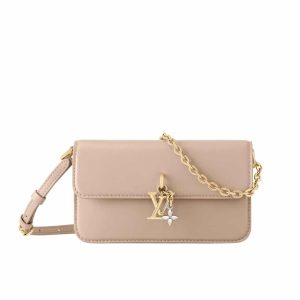 LOUIS VUITTON WALLET ON CHAIN LV BLOOM SAND 20CM M14581