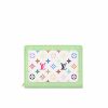 LOUIS VUITTON X MURAKAMI PORTEFEUILLE CLAIRE GREEN TEA 11CM M13619