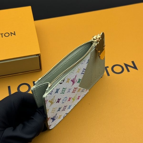 LOUIS VUITTON X MURAKAMI ROMY CARD HOLDER GREEN TEA 12CM M13800