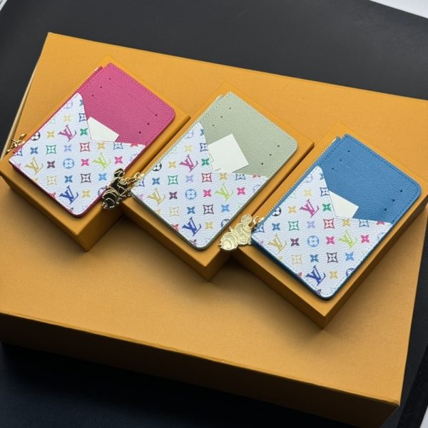 LOUIS VUITTON X MURAKAMI ROMY CARD HOLDER GREEN TEA 12CM M13800