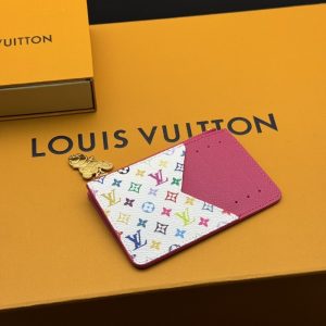 LOUIS VUITTON X MURAKAMI ROMY CARD HOLDER KAWAII PINK 12CM M14155