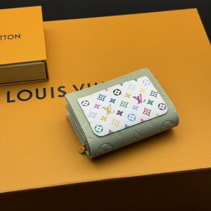 LOUIS VUITTON X MURAKAMI PORTEFEUILLE CLAIRE GREEN TEA 11CM M13619