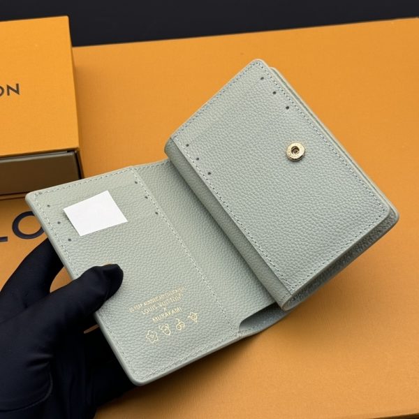 LOUIS VUITTON X MURAKAMI PORTEFEUILLE CLAIRE GREEN TEA 11CM M13619