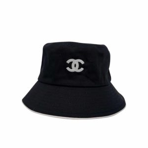 CHANEL BUCKET HAT COCO MARK HAT BLACK