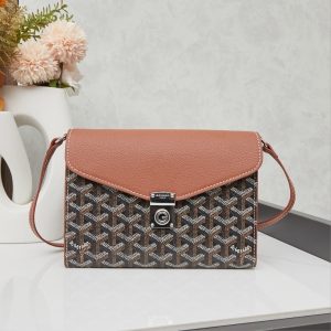 GOYARD CHYPRE WALLET POUCH BLACK AND TAN 21CM CHYPRPPMLTY01CL03P