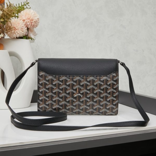 GOYARD CHYPRE WALLET POUCH BLACK 21CM CHYPRPPMLTY33CL33P