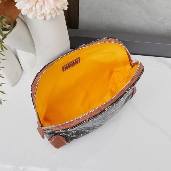 GOYARD VENDÔME COSMETIC POUCH BLACK AND TAN 18CM VENDOTPMLTY01CL03P
