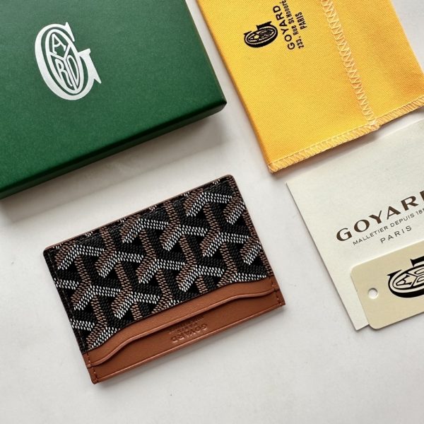 GOYARD SAINT SULPICE CARD WALLET BLACK AND TAN 11CM STSULPPMLTY01CL03X