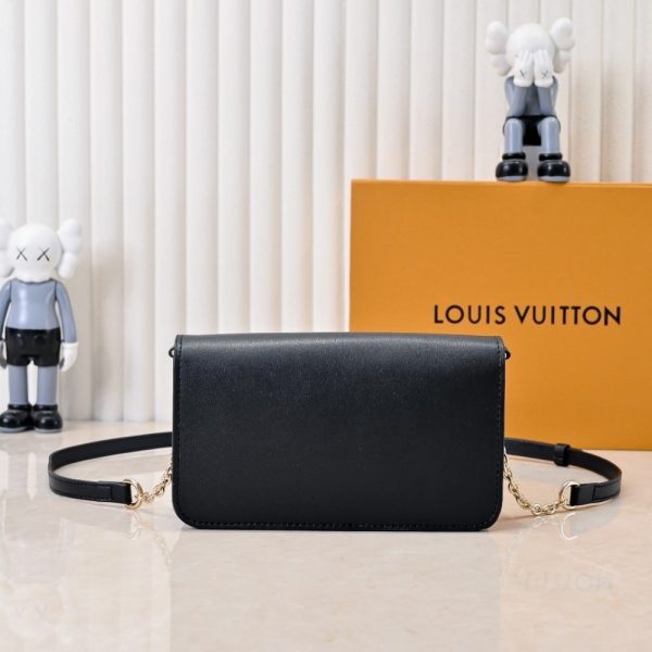 LOUIS VUITTON WALLET ON CHAIN LV BLOOM BLACK 20CM M14564