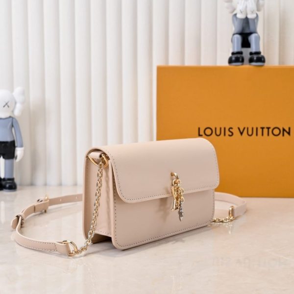 LOUIS VUITTON WALLET ON CHAIN LV BLOOM SAND 20CM M14581