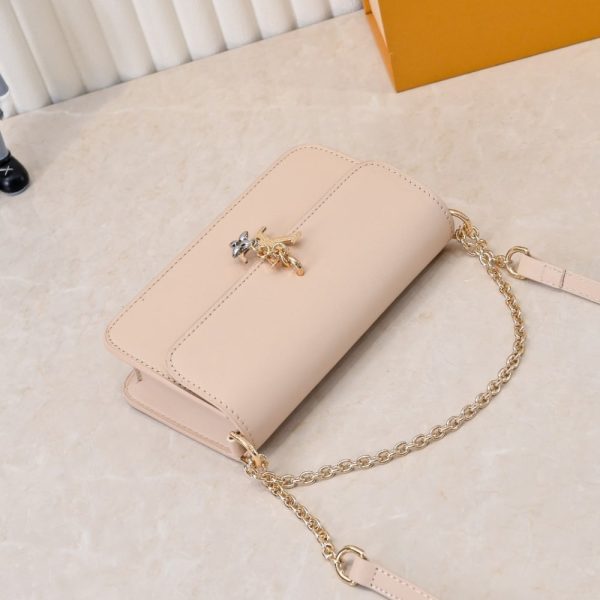 LOUIS VUITTON WALLET ON CHAIN LV BLOOM SAND 20CM M14581
