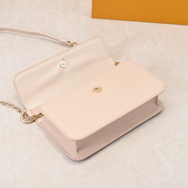 LOUIS VUITTON WALLET ON CHAIN LV BLOOM SAND 20CM M14581
