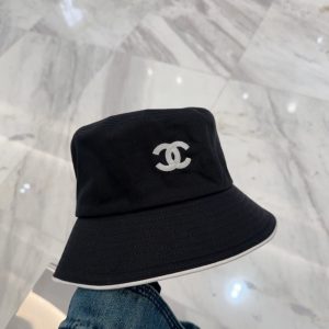 CHANEL BUCKET HAT COCO MARK HAT BLACK