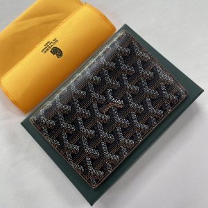 GOYARD GRENELLE PASSPORT COVER BLACK AND TAN 14CM GRENELPMLTY01CL03X