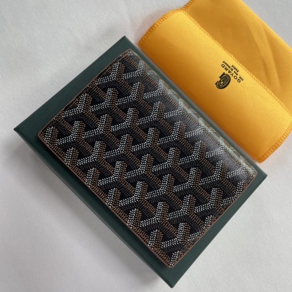 GOYARD GRENELLE PASSPORT COVER BLACK AND TAN 14CM GRENELPMLTY01CL03X