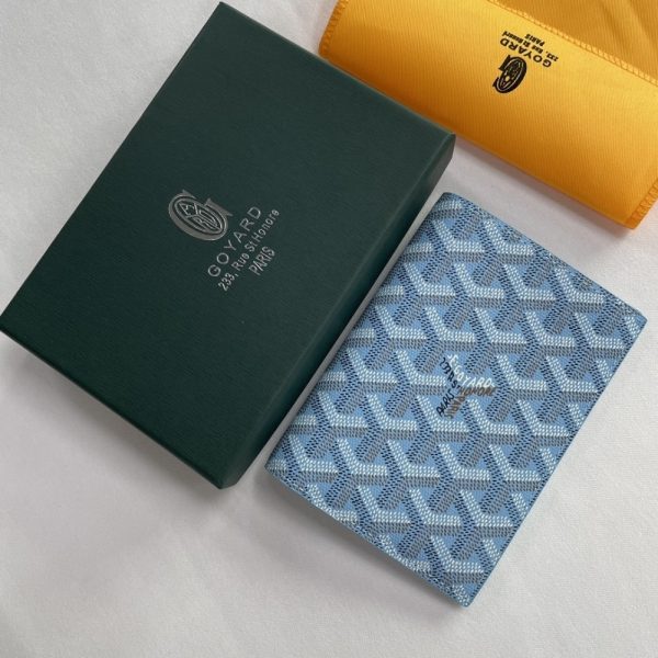 GOYARD GRENELLE PASSPORT COVER BLUE 14CM GRENELPMLTY10CL10X