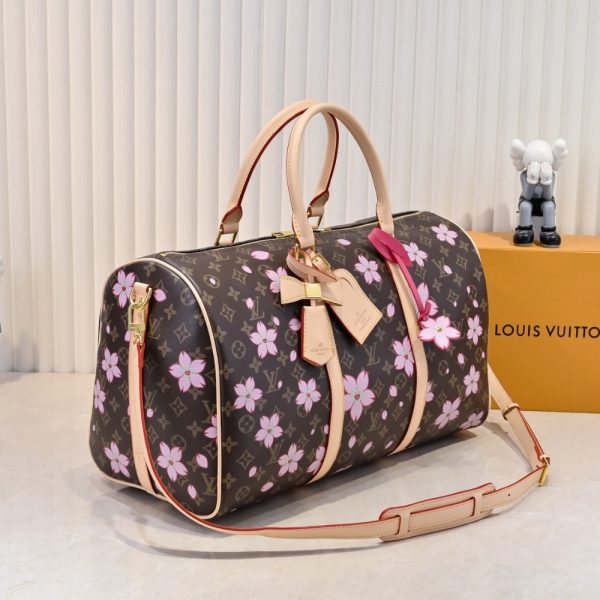 LOUIS VUITTON X TAKASHI MURAKAMI KEEPALL BANDOULIÈRE 45 BROWN 45CM M13752