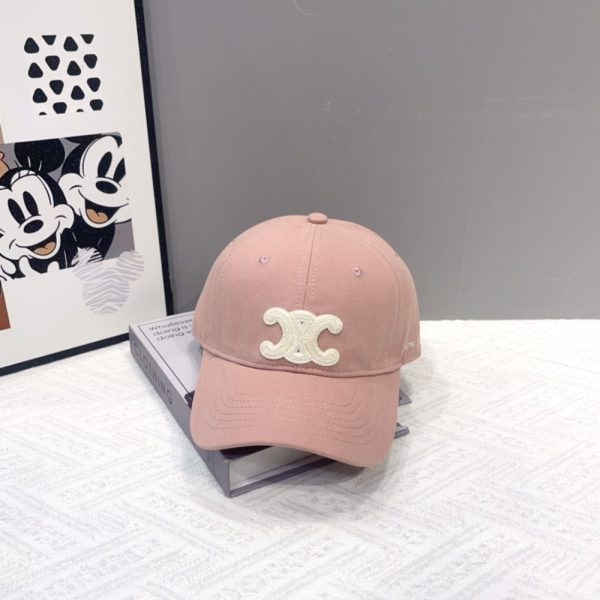 CELINE TRIOMPHE BASEBALL CAP IN WASHED COTTON BLUSH 2AUT6234X 02BH